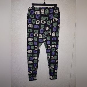Lularoe Halloween Ghost Print Leggings Casual Cosplay Loungwear Retro One Size